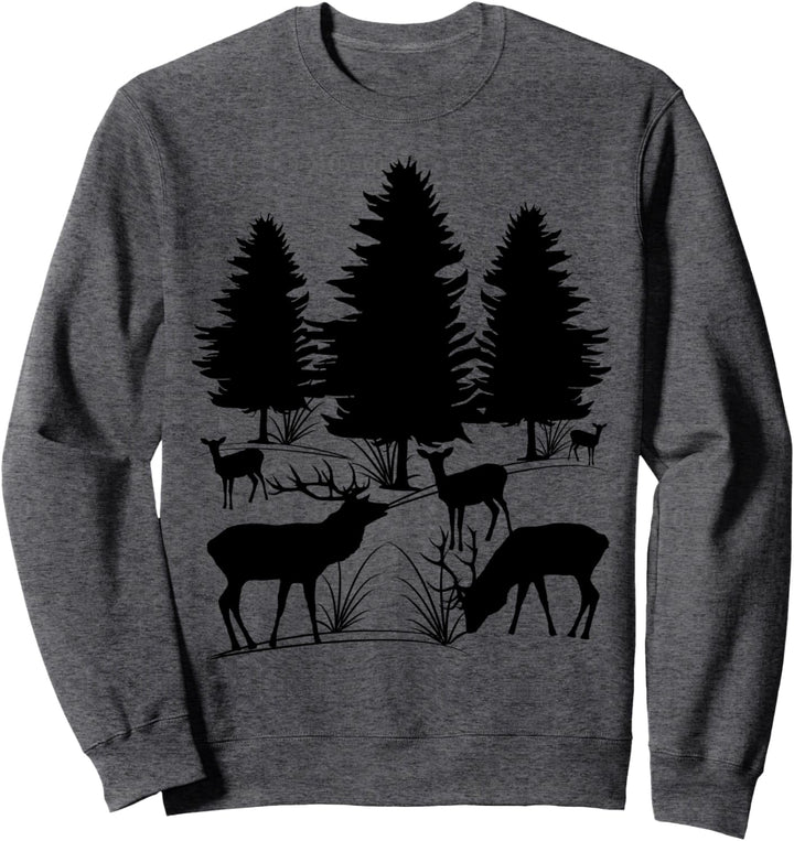 Hirsche, Rehe, Rotwild, Damwild, Hirsch, Rehbock, Reh, Wald Sweatshirt
