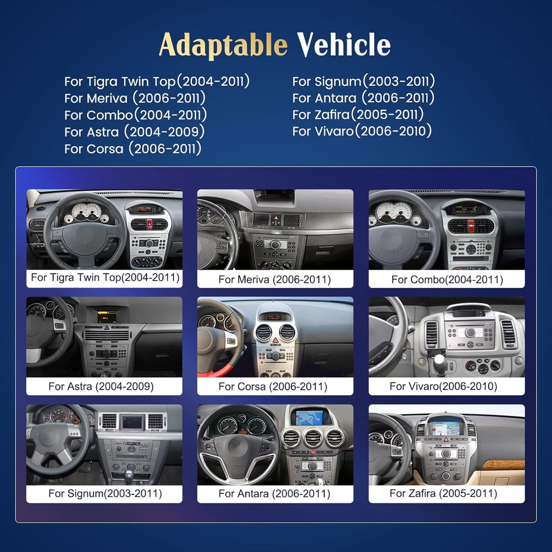 Hikity 2+64G Android Autoradio für Opel Astra H/Zafira B/Corse C D Wireless Carplay Android Auto, 7