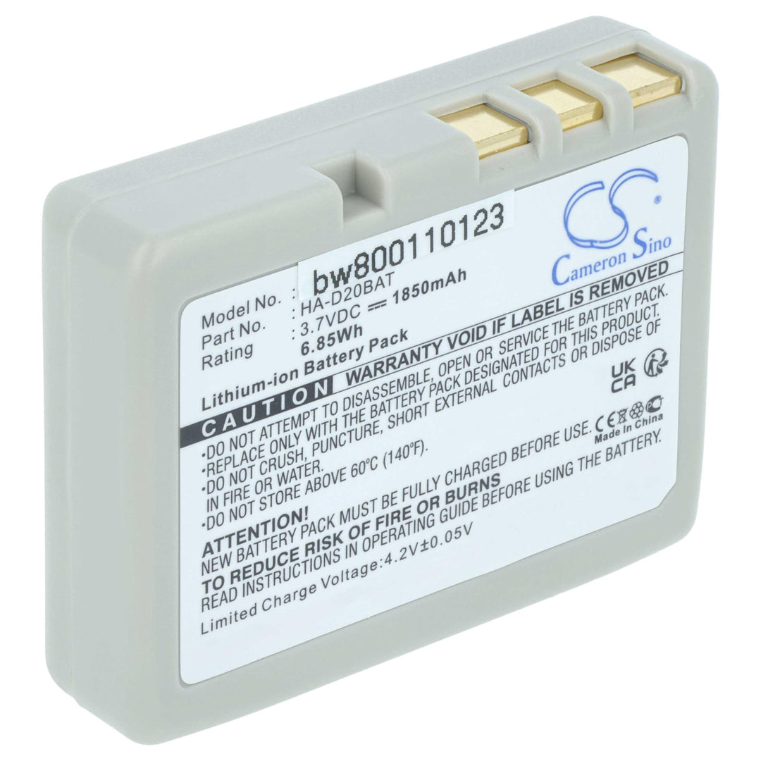 vhbw Akku Ersatz für Casio HA-020LBAT | CA60L4-G, HA-D20BAT-A, CA60L1-G, HA-D20BAT für Barcodescanne