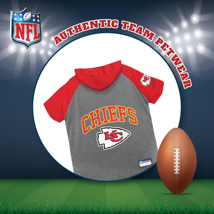 Pets First Kansas City Chiefs Hoodie T-Shirt, Medium rot mittel, rot mittel