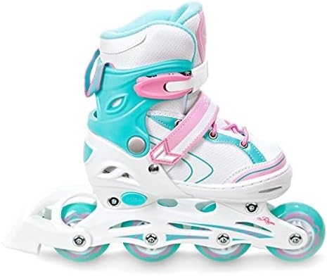 RAVEN 4in1 Inline Skates Triskates Rollschuhe Schlittschuhe Inliner für Kinder Mädchen verstellbar G
