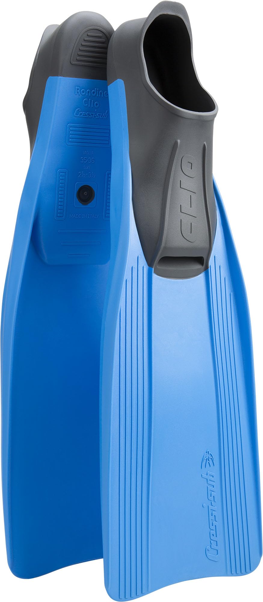 Cressi Clio zum Flossen Schwimmen, Apnoe und Schnorcheln 41/42 Blau, 41/42 Blau
