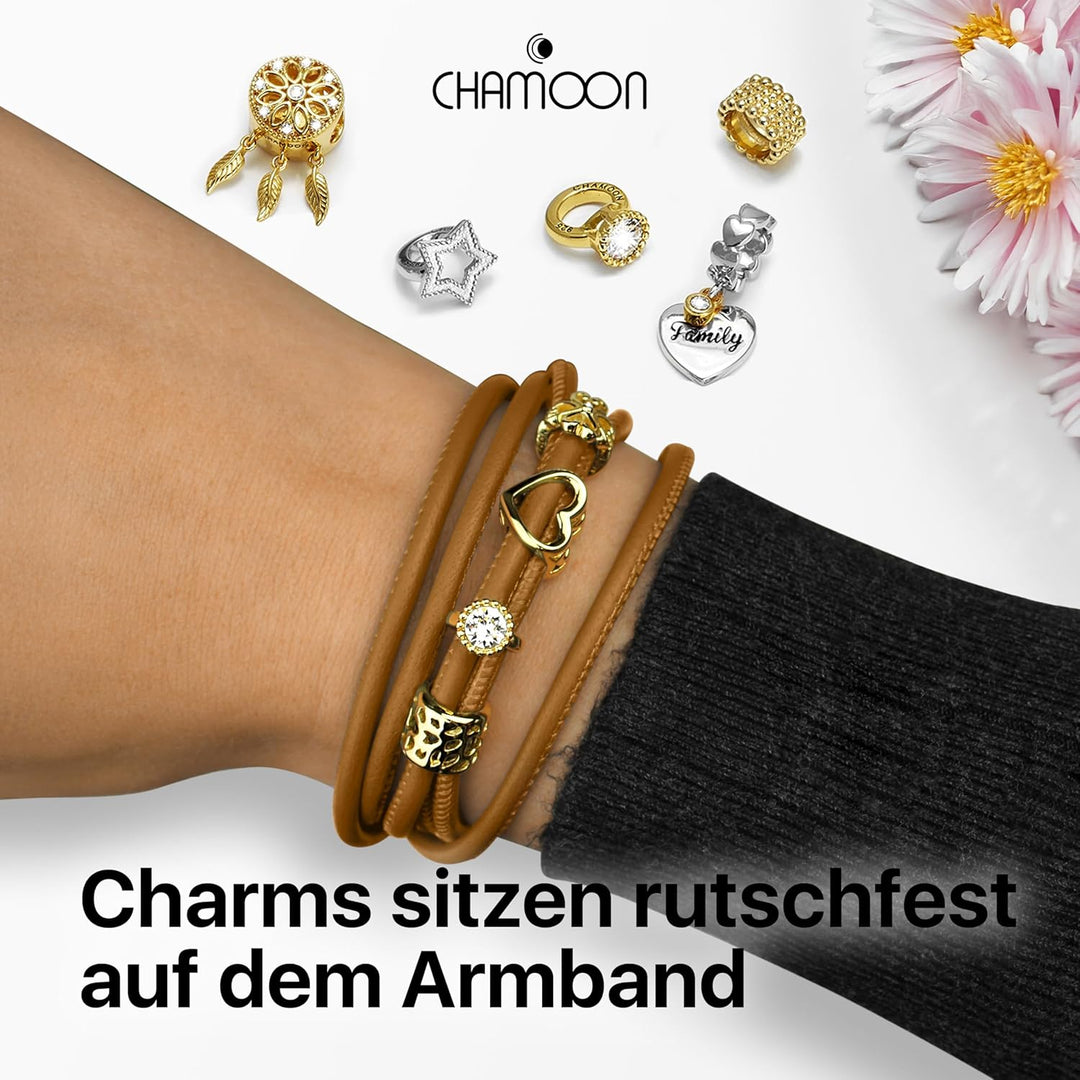 CHAMOON® Premium Lederarmband für Damen | Besonders fein &amp; weich | Praktischer Magnetverschluss aus