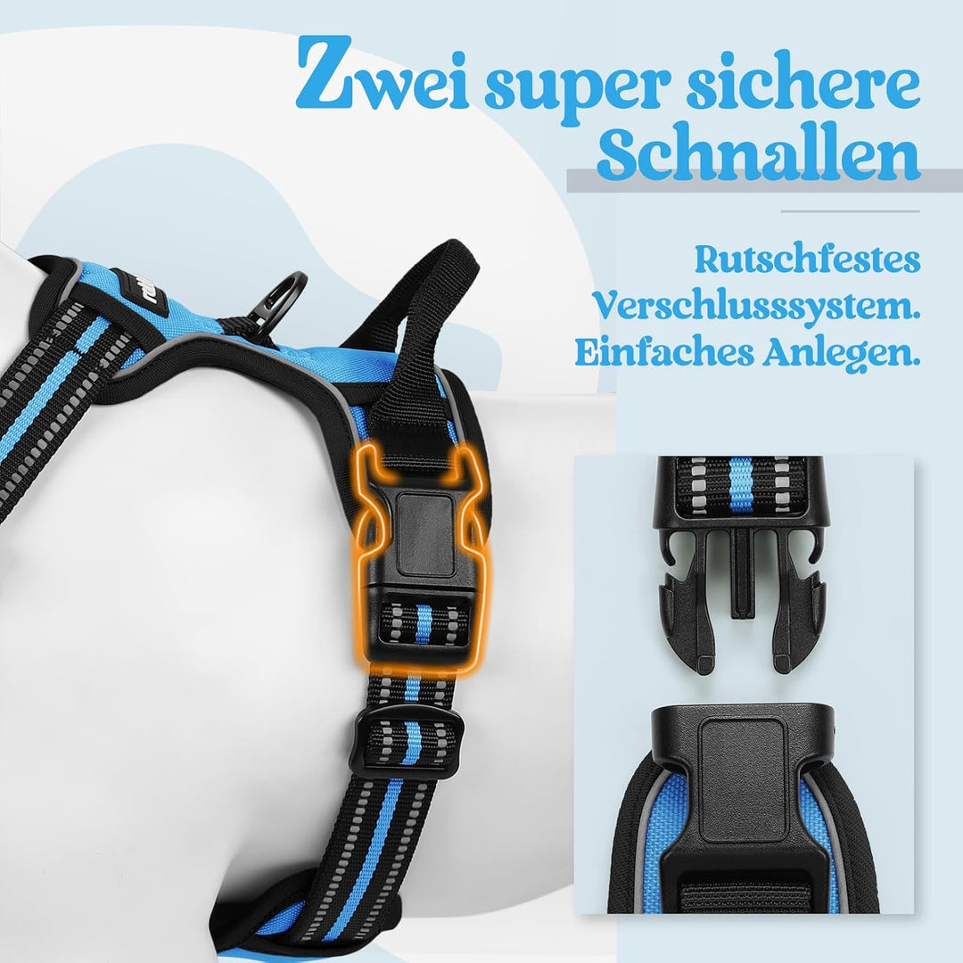 rabbitgoo Hundegeschirr Mittelgrosse Hunde, Anti Zug Geschirr mit Kontrolle, No Pull Verstellbar Hun