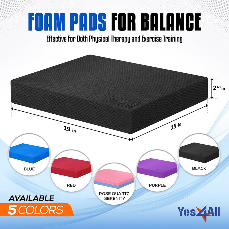 Yes4All Balance Pad L XL inkl, Bevorzugtes Balancekissen für Stabilität; Gleichgewichtskissen für Fi