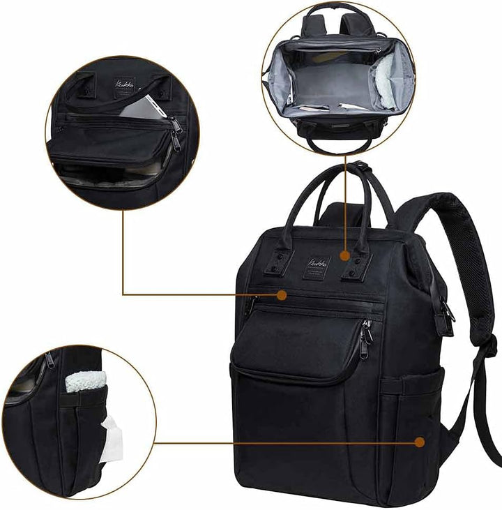 KAUKKO Baby Wickeltasche mit Kinderwagenhaken Multifunktion Nylon Grosse Kapazität Reiserucksack für