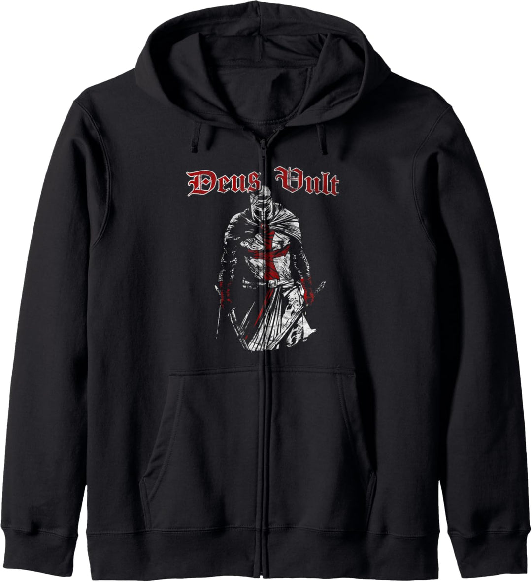 Deus Vult Templer - Ritter Kreuzritter Tempelritter Geschenk Kapuzenjacke
