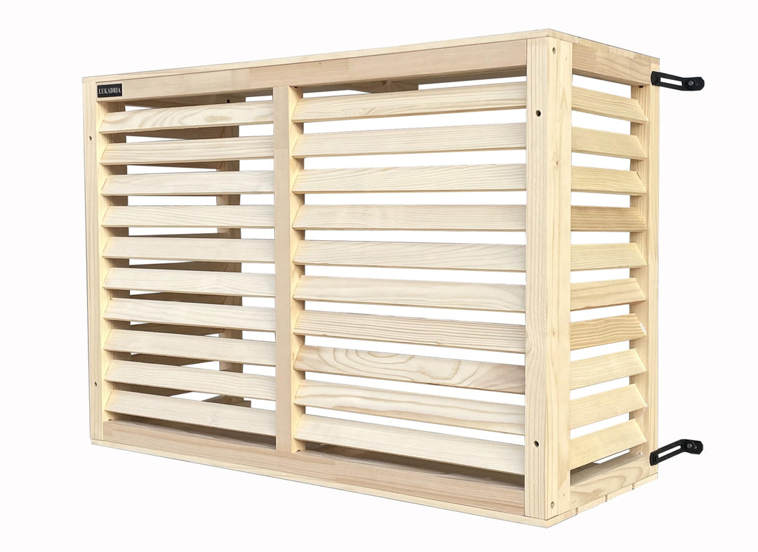 Verkleidung Abdeckung für Klimaanlage oder Wärmepumpe Wandmontage Sichtschutz Holz für Aussengeräte