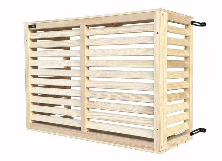 Verkleidung Abdeckung für Klimaanlage oder Wärmepumpe Wandmontage Sichtschutz Holz für Aussengeräte
