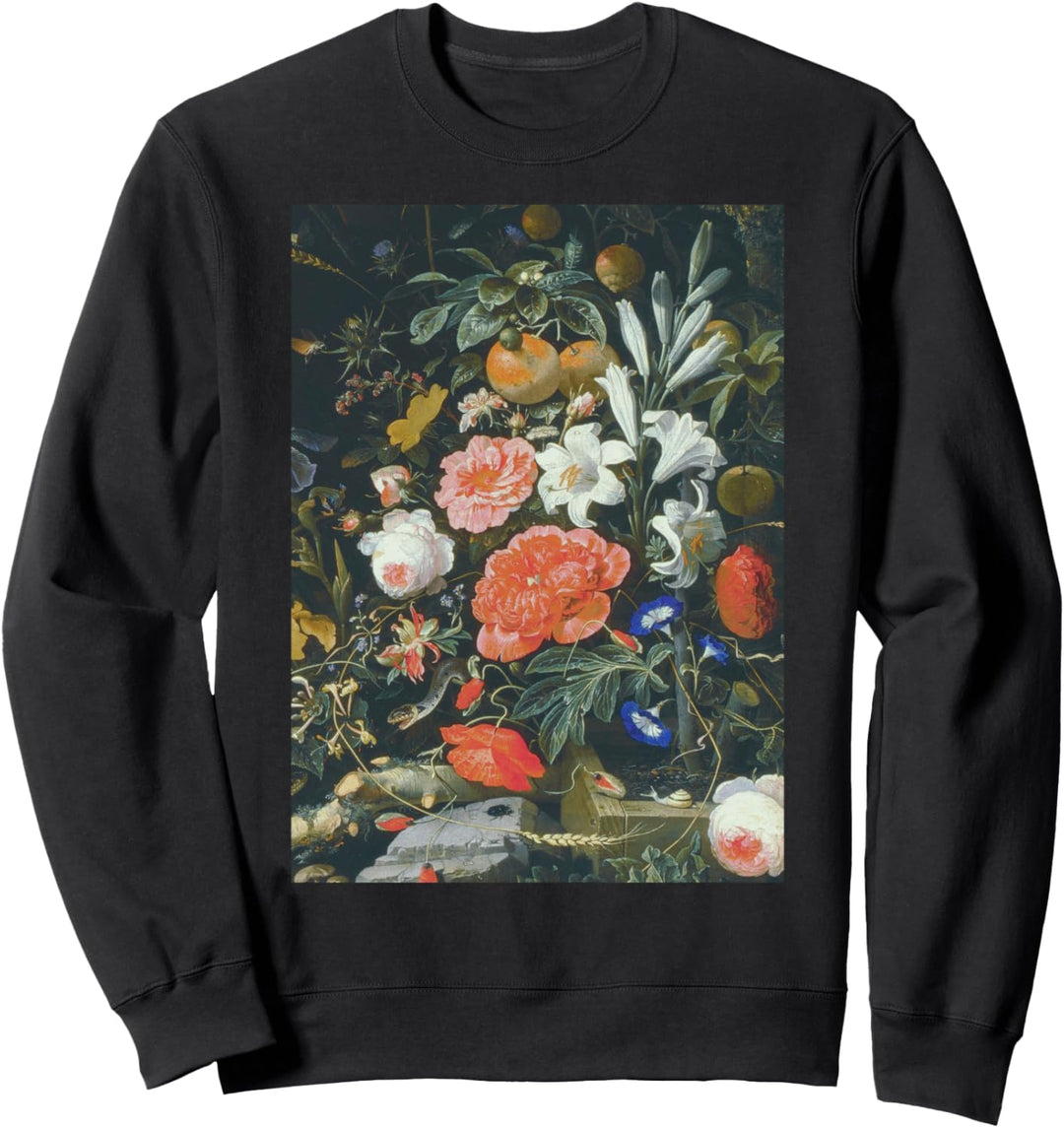 Trendy Renaissance Flower Painting Sweatshirt