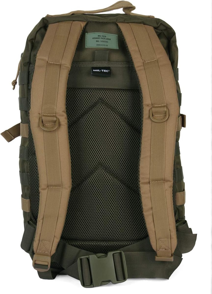 Mil-Tec US Assault Pack Laser Cut Tagesrucksack • Taktischer Militär Rucksack mit Laser-Cut MOLLE-Sy
