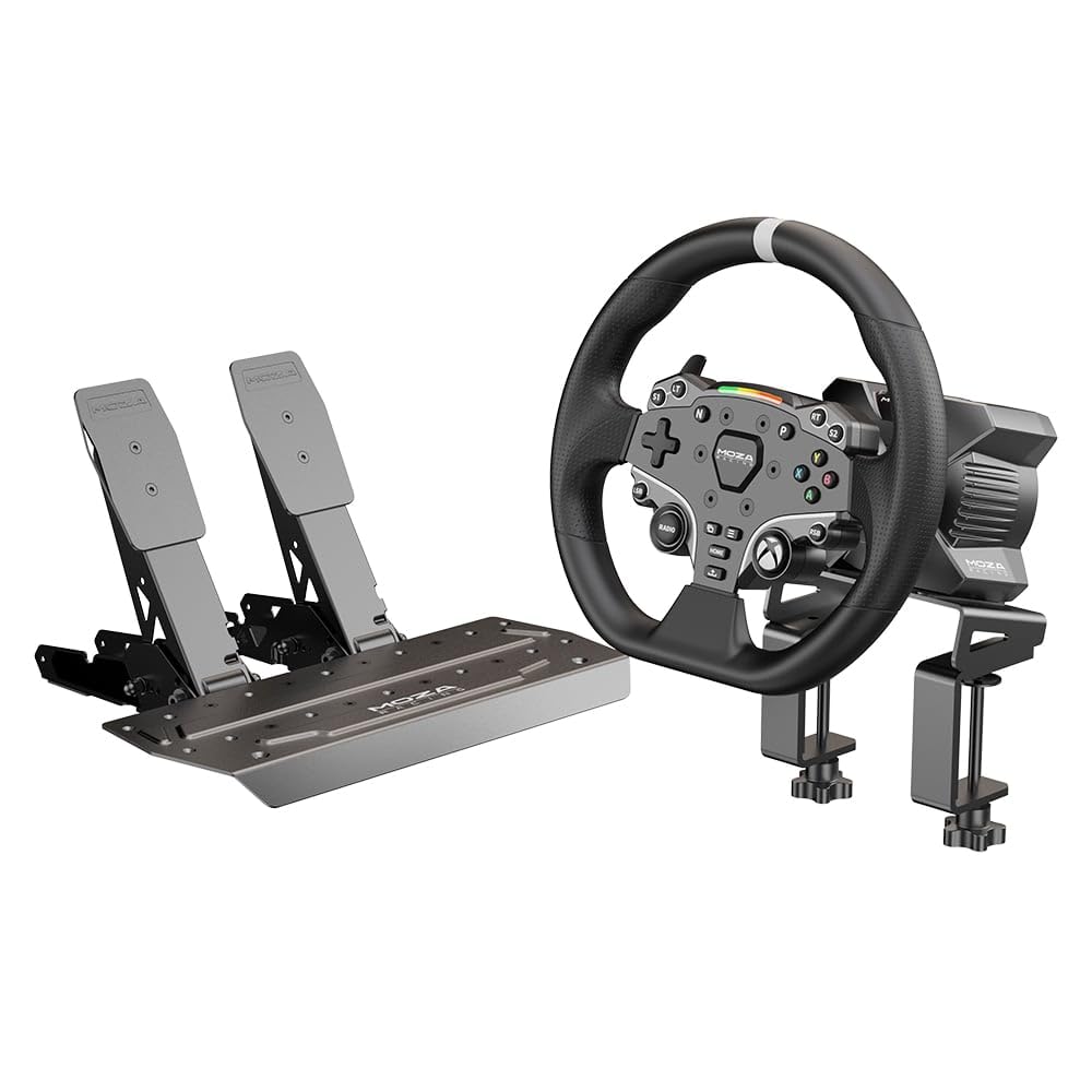 MOZA R3 Bundle Lenkrad Simulator PC mit Direktantrieb Basis 3,9 Nm, Lenkrad Xbox Series X | S und Xb