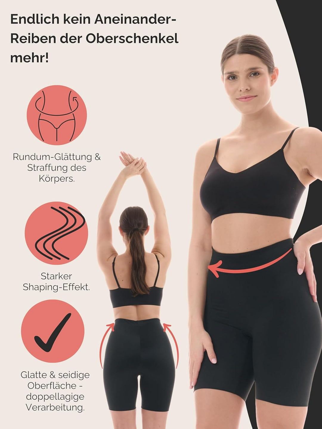 TONEST Shapewear Damen - Bauchweg Shaping-Miederhose - Mid Waist - extra stark-formend - Kompression