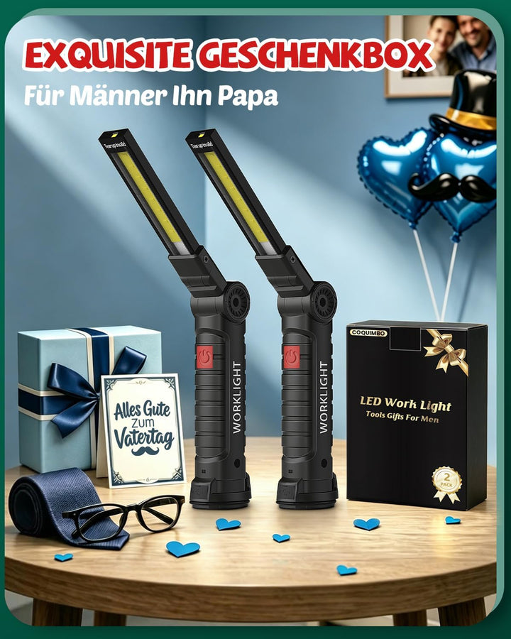 Coquimbo LED Arbeitsleuchte Werkstattlampe, Taschenlampe Aufladbar Werkstatt Handlampe Geschenke für