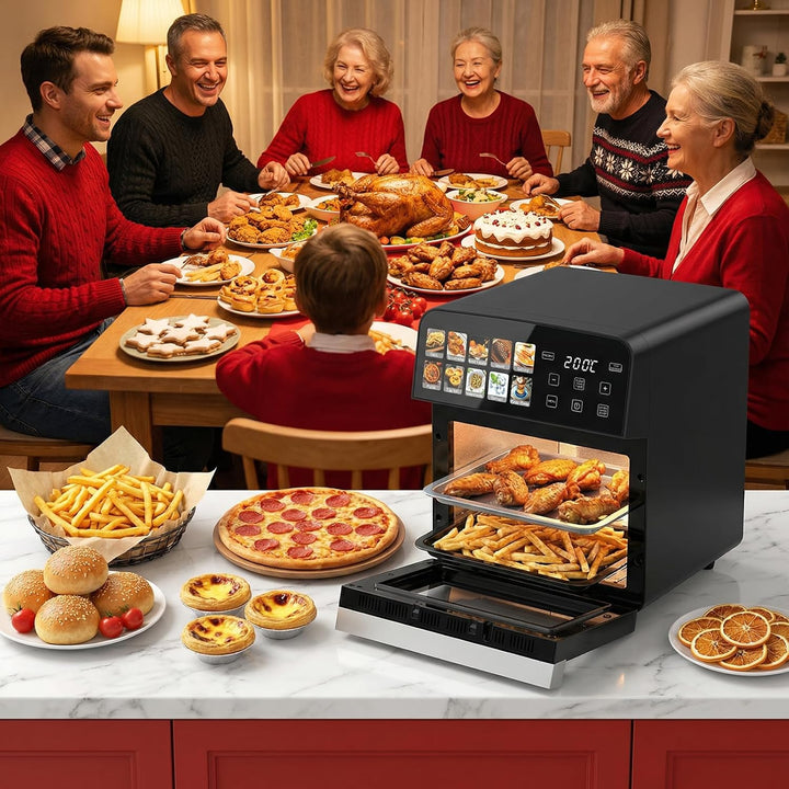 Heissluftfritteuse 10L, Fettfreie Fritteuse mit grosser Kapazität 1800W