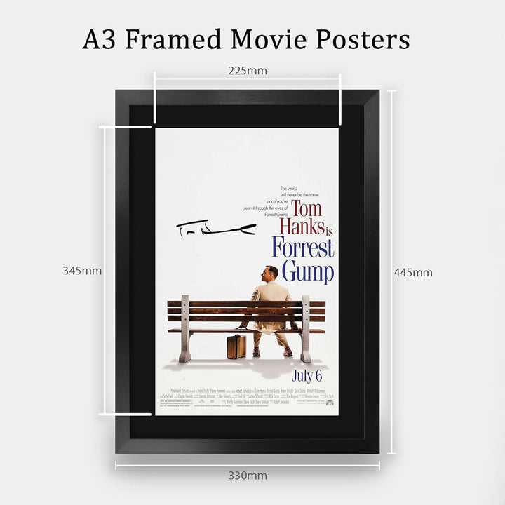 HWC Trading Forrest Gump A3 Gerahmte Signiert Gedruckt Autogramme Bild Druck-Fotoanzeige Geschenk Fü