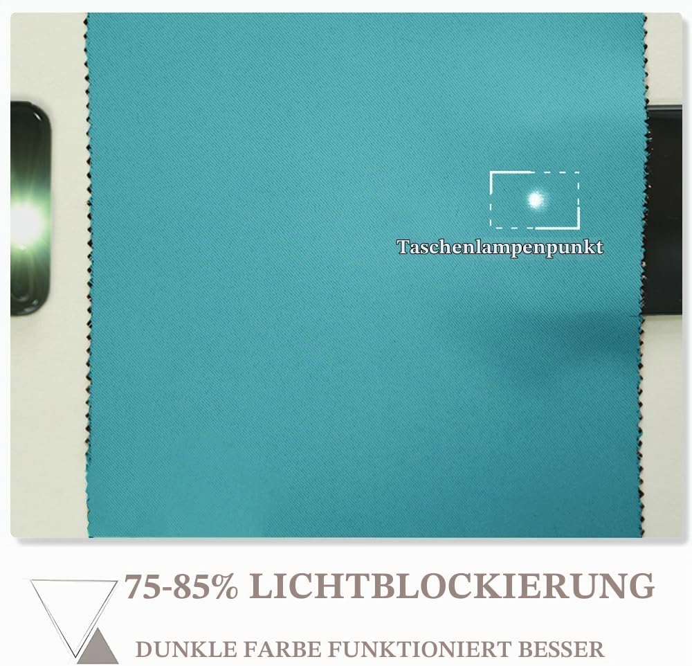 PONY DANCE Vorhang Blickdicht Kurz Ösenvorhang 2er Set H 175 x B 140 cm Wohnzimmer Gardinen Verdunke