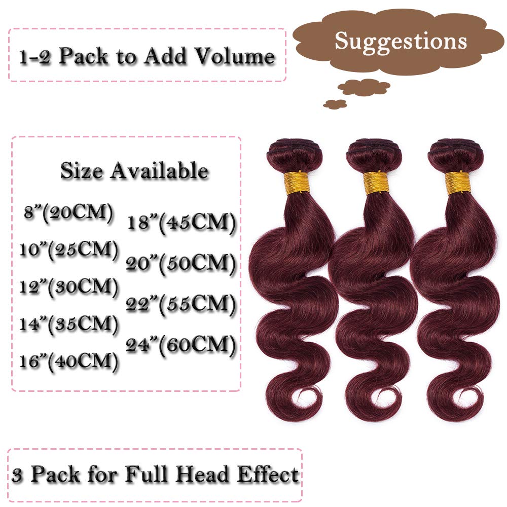 SEGO Brazilian Human Hair Bundles Echthaar Body Wave Weave Virgin Extensions 100% Unprocessed Brasil