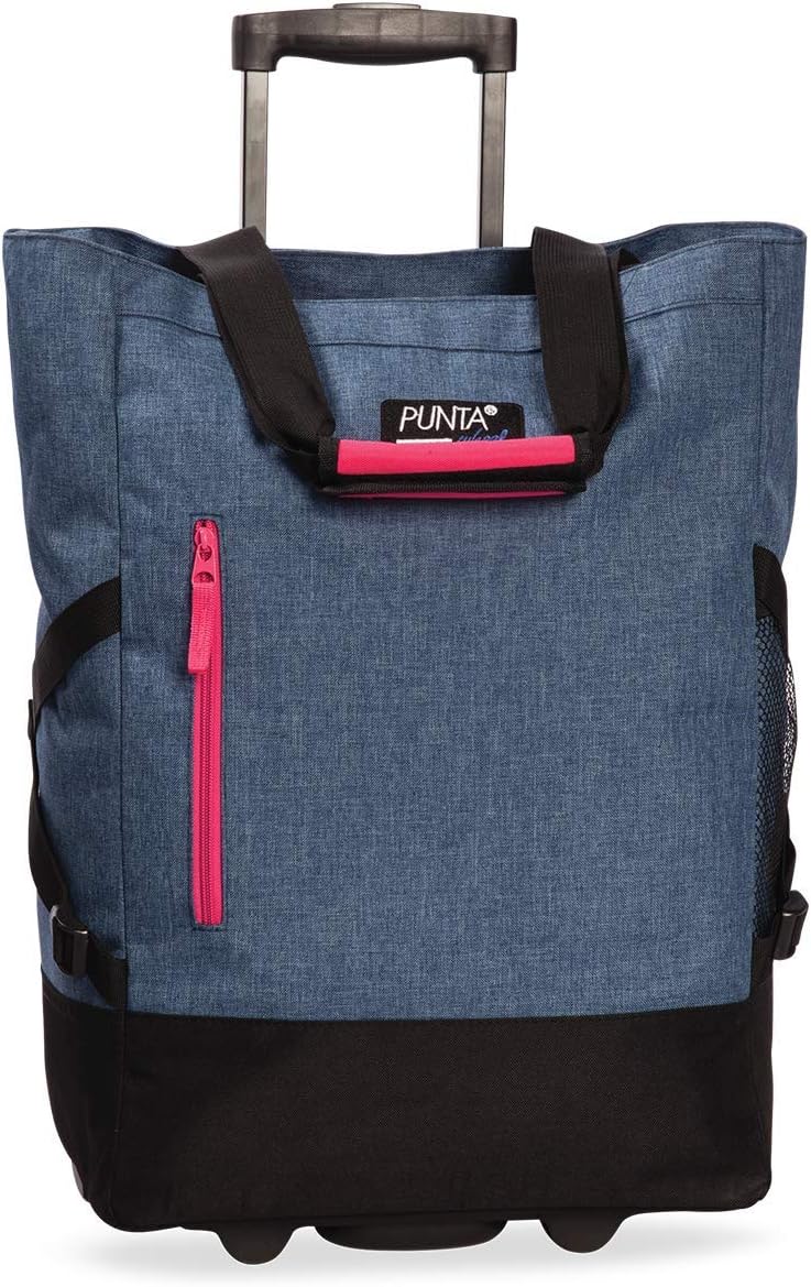 Punta® Einkaufstrolley 33L Graublau | Einkaufstrolley modern mit Skater-Rollen – leise & leichtgängi
