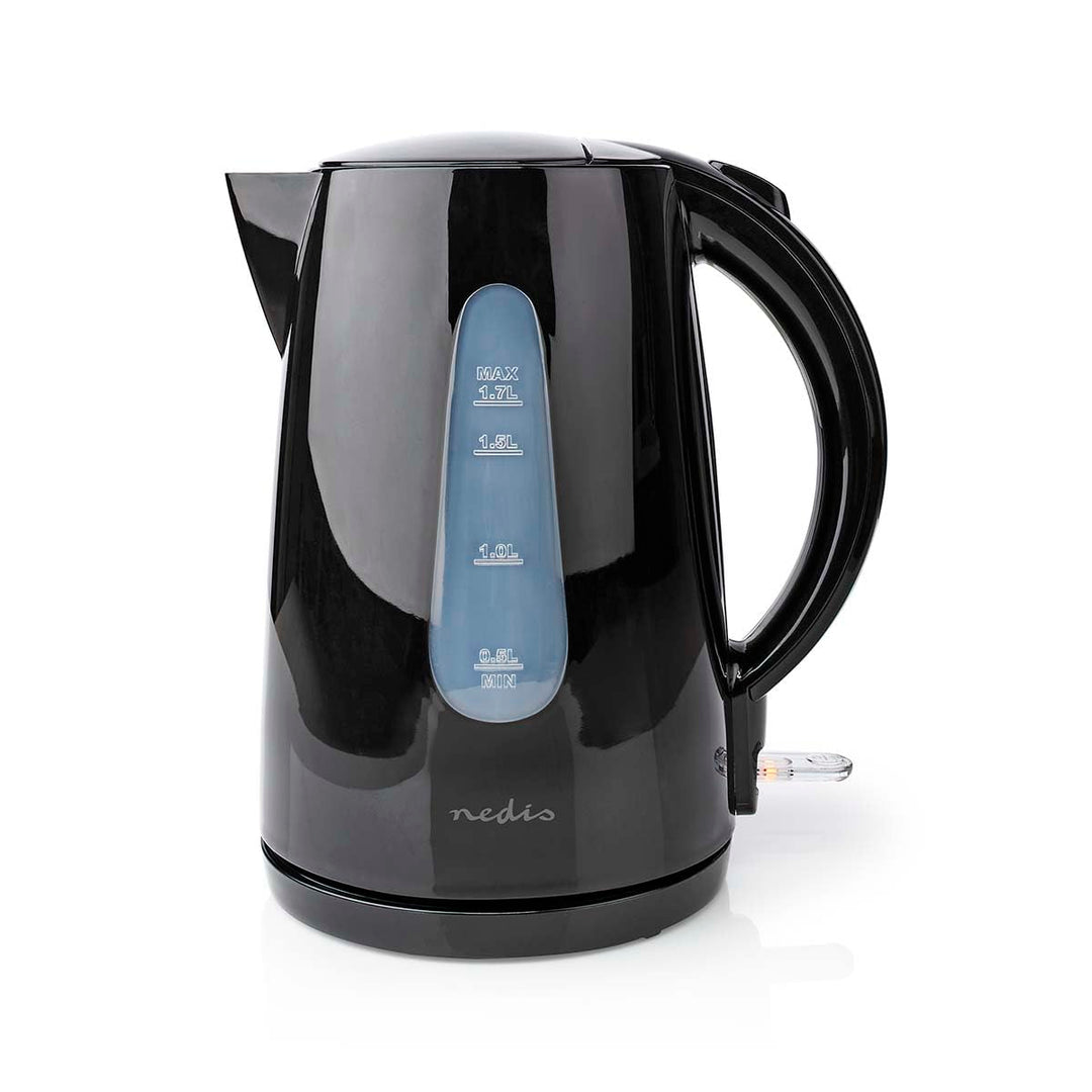 Wasserkocher - 1.7 l - Plastik - Schwarz - Um 360 Grad drehbar - Verdecktes Heizelement - Strix Cont