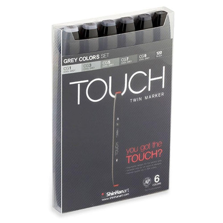 Shinhan Art New Touch Twin, Grautöne, 6er-Set