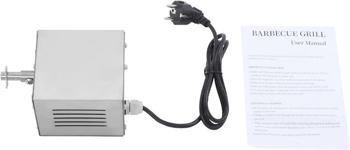 25W Edelstahl Grillspiess Motor, Belastbar BBQ Drehmotor, Barbecue Grill Motor Roaster Grill für Rot