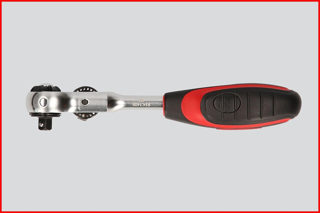 KS Tools 914.1405 1/4" MODIFIX Mini-T-Griff-Schwenkkopf-Knarre, 72 Zahn