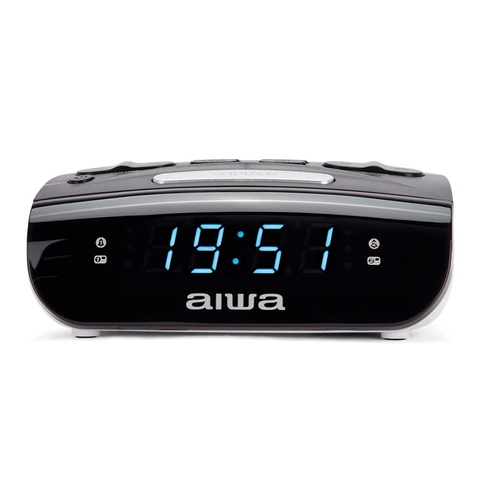 RADIO RELOJ DESPERTADOR AIWA CR-15BK DOBLE FM Alarm