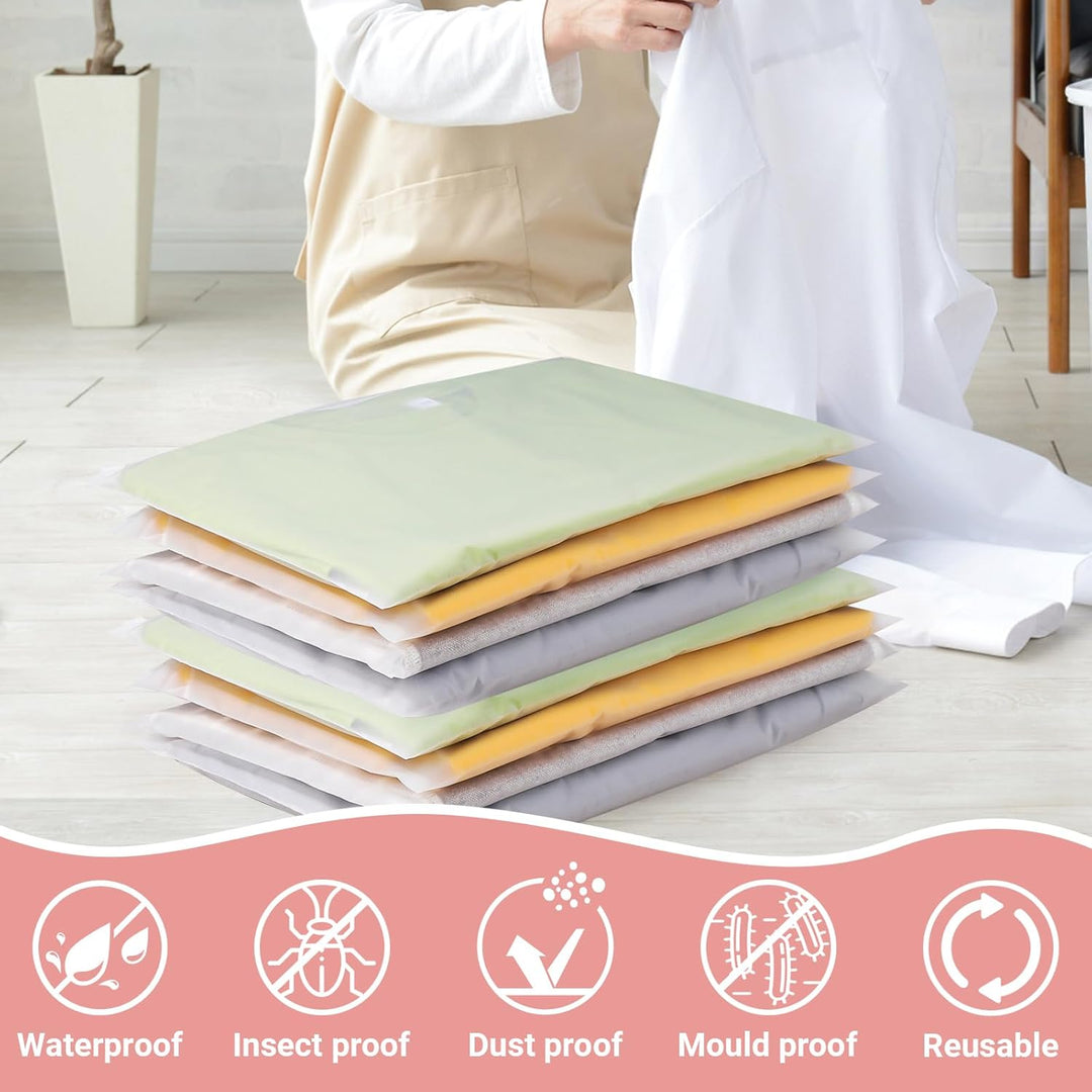 Zip Beutel Kleidung, 50 Stück 35 * 25cm Wasserdichte Beutel für Kleidung, Gefrostetem Aufbewahrungsb