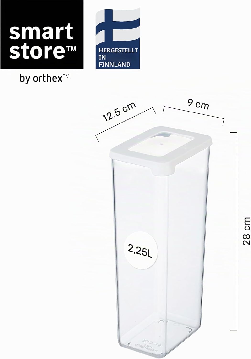 SmartStore Vorratsdosen 2.25L Set mit 4 Stück - Spaghetti aufbewahrung für pasta, BPA-frei, Spülmasc