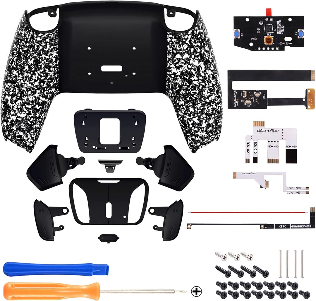 eXtremeRate Programmierbar RISE4 Remap Kit für ps5 Controller BDM-010/020,Remap Board&Rückplate Gehä