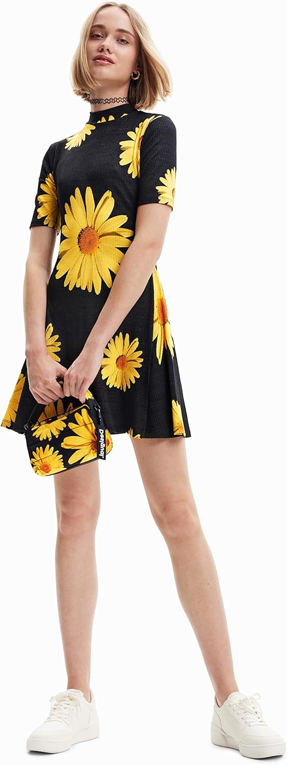 Desigual Damen Dress M Schwarz, M Schwarz