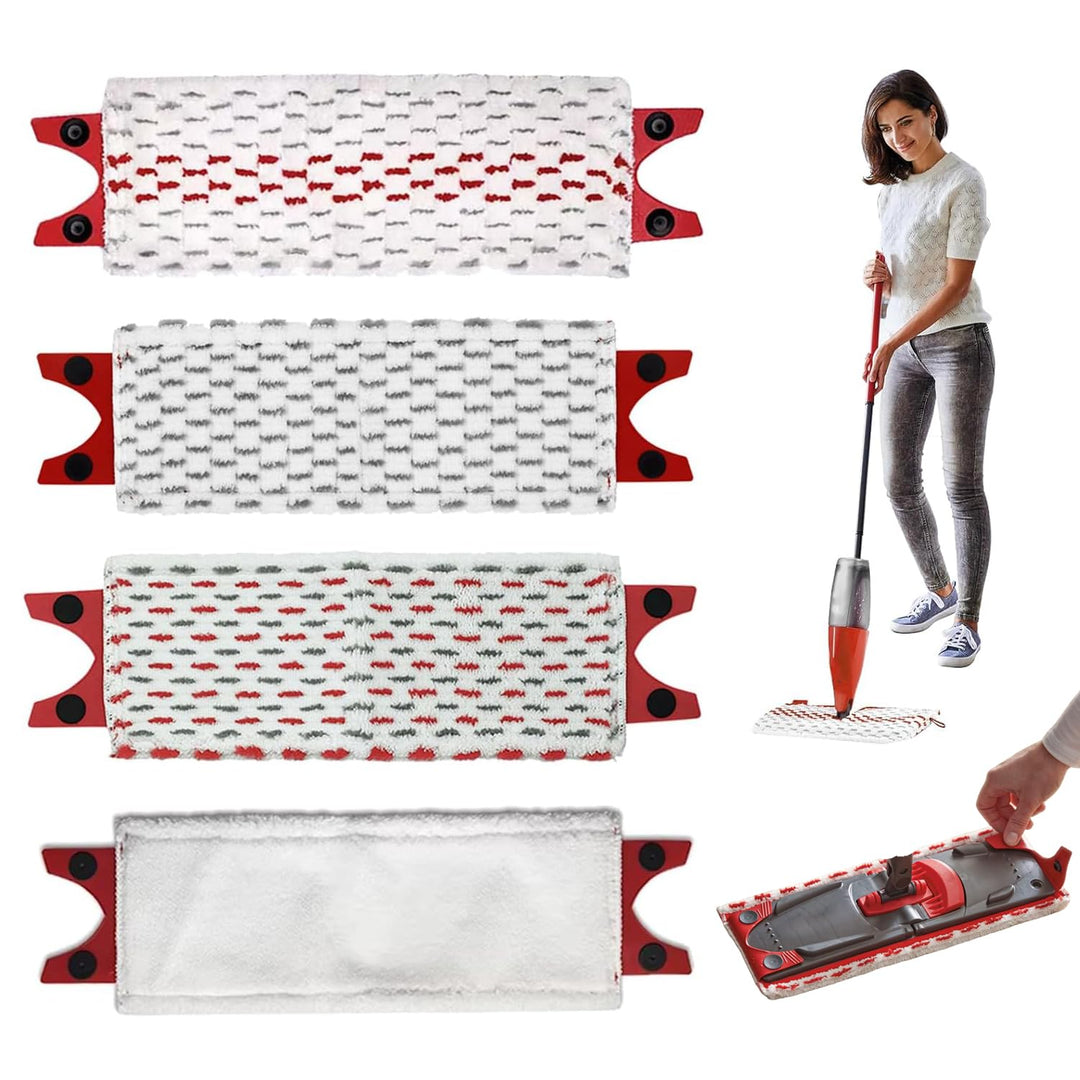 Wischmopp Bezug, Wischer mit Sprühfunktion 4X für Vileda Bodenwischer Ersatzbezug, Wischmopp Ersatz