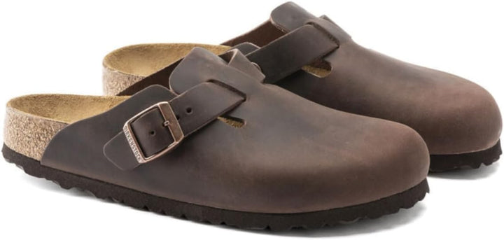 Birkenstock Classic BOSTON Unisex-Erwachsene Clogs 35 EU Schmal Braun Habana, 35 EU Schmal Braun Hab