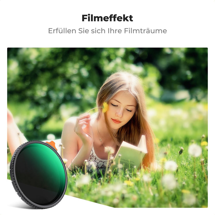 K&amp;F CONCEPT Filter 52mm Black Mist 1/4 &amp; Variable ND2-ND32 2-in-1-Multifunktionsfilter (Nano-Xcel Se
