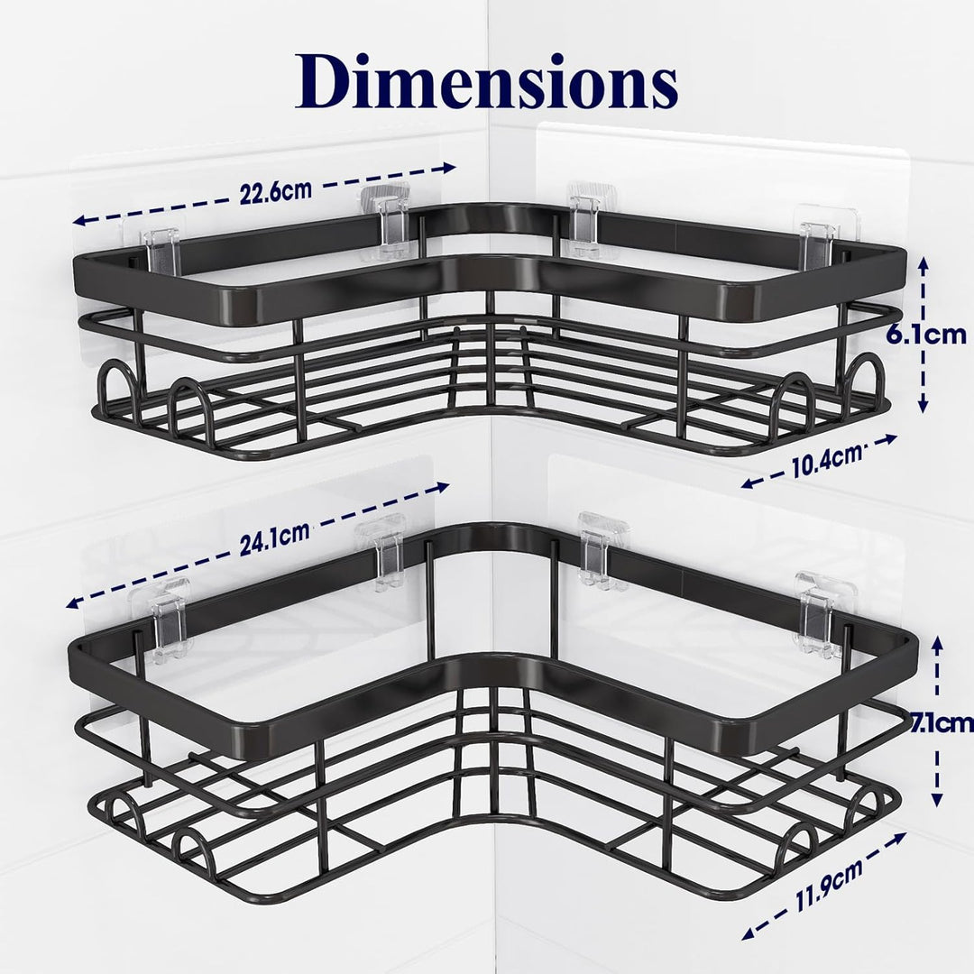 Kitsure Duschablage Ohne Bohren - 2 Stücke Rostfreies Duschgel Halterung Ohne Bohren Duschablage Eck