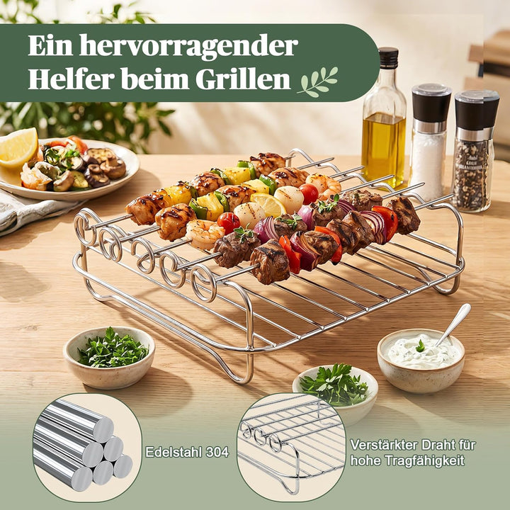 Airfryer Zubehör Set für Ninja CRISPi PRO XL Glas Heissluftfritteuse AS090EU
