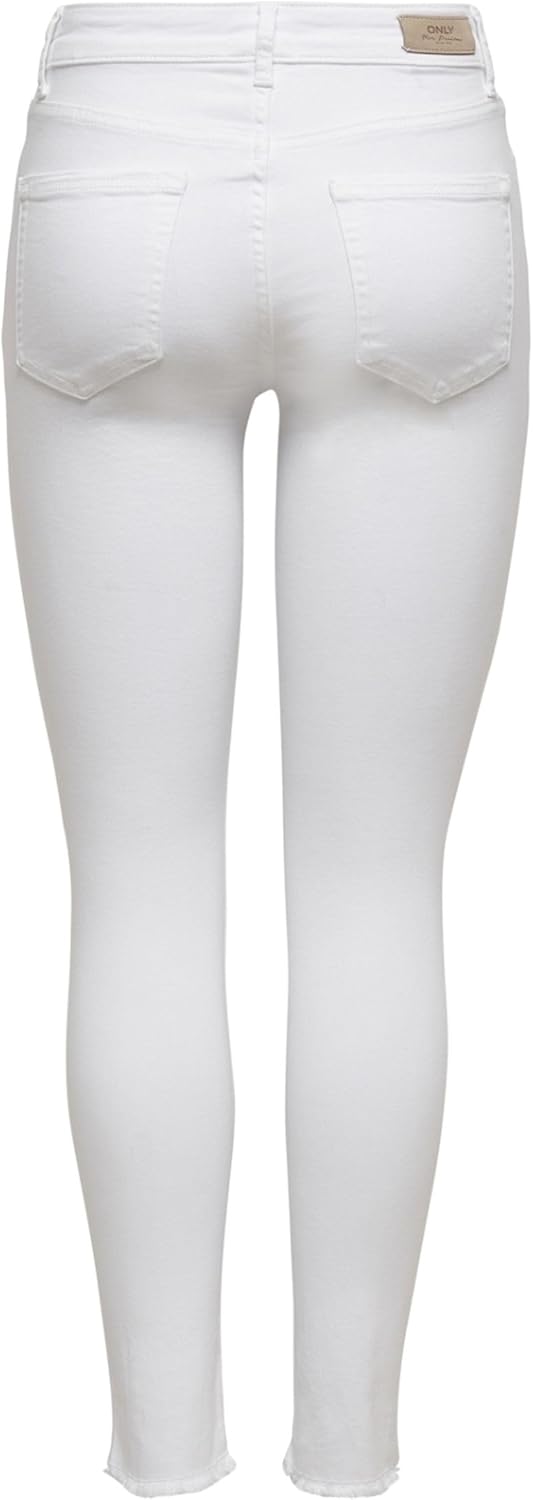 ONLY Female Skinny Jeans ONLBLUSH Mittlere Taille Skinny Fit Jeans XS / 30L White 2, XS / 30L White