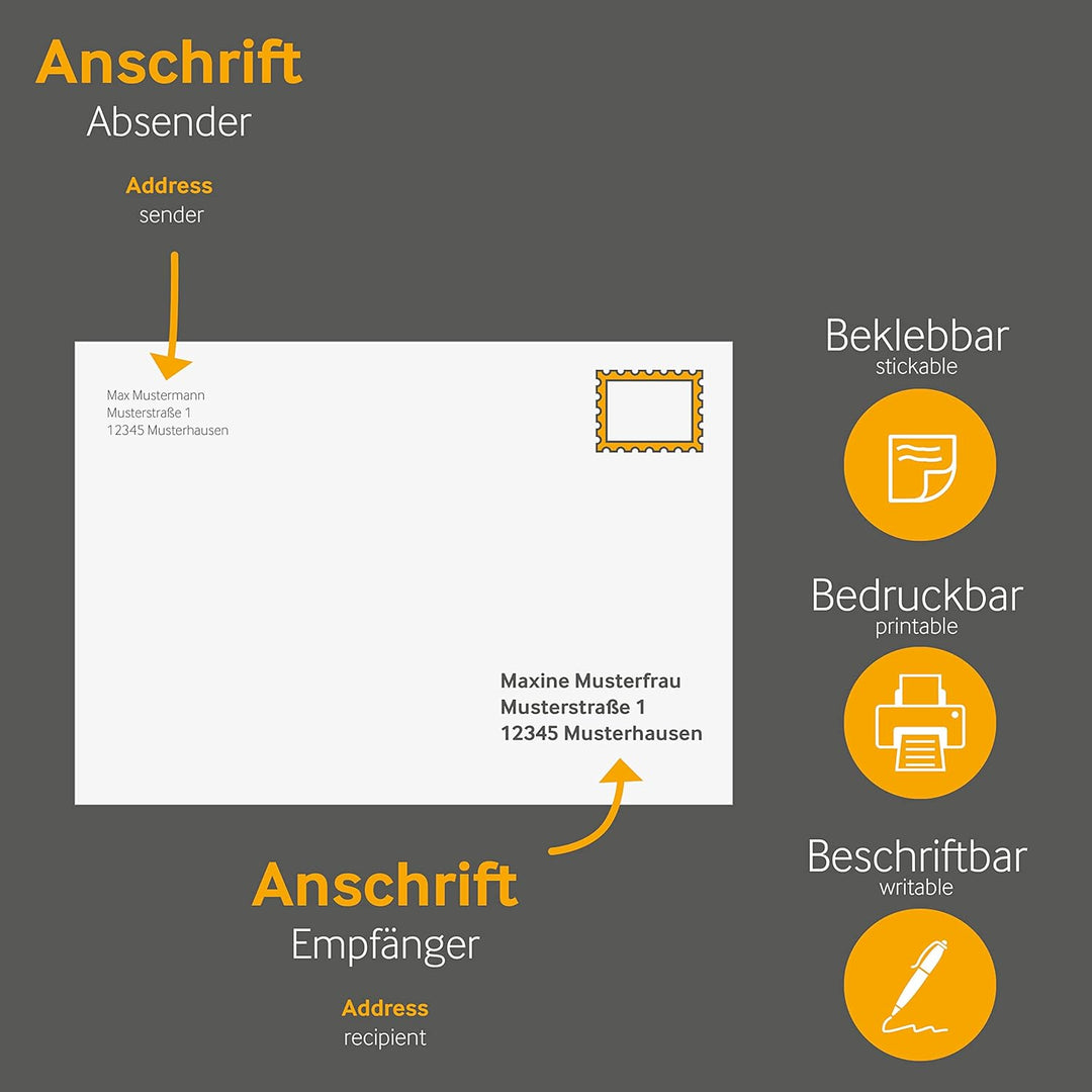 500 Stück, Versandtaschen, DIN B5, Haftklebung mit Abziehstreifen, Gerade Klappe, 90 g/qm Offset, Mi