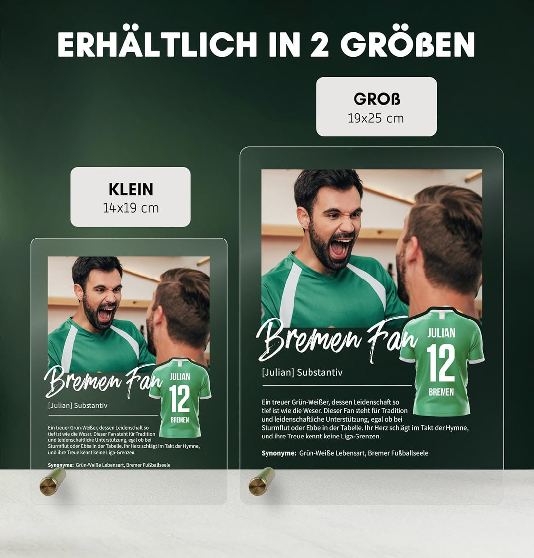 Bremen Geschenk personalisiert - Acryl Geschenk - Definition: Bremen Fan - Bremen Fanartikel, Bremen