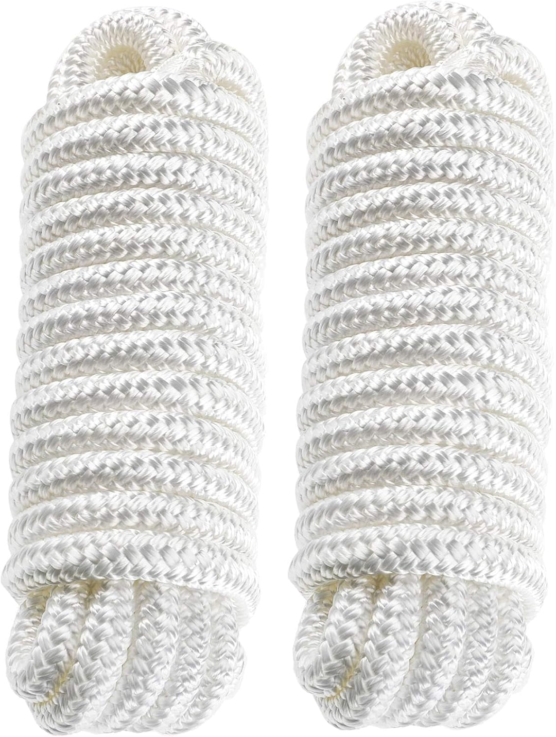 BOOMSTART 4 Stück Boot Seil 12mm Festmacherleine mit Auge Nylon Doppelt Geflochten Fenderseil Dock L