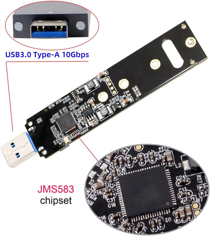 JSER USB 3.0 auf Nvme M-Key M.2 NGFF SSD Externer PCBA Konveter Adapterkarte Flash Disk Typ 10 Gbit/