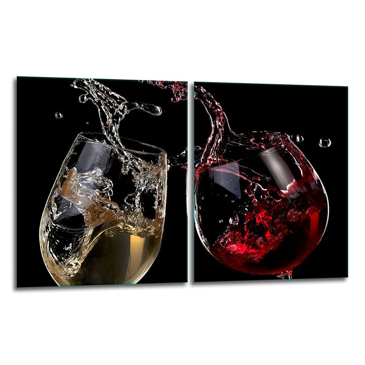 TMK ArtDeko Herdabdeckplatte 2 Teilig 40x52 cm - Spritzschutz Herdabdeckung – Herdschutz aus Sicherh