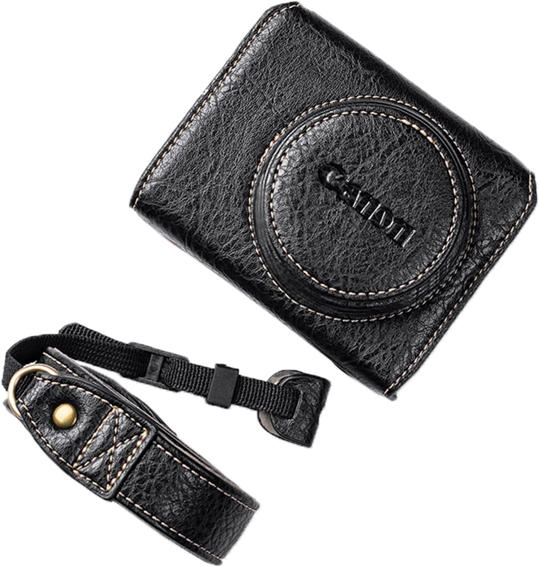 kinokoo G7X /G7X Mark II /G7X Mark III Hülle, PU Leder Kameratasche Kompatibel für Canon G7X /G7X II