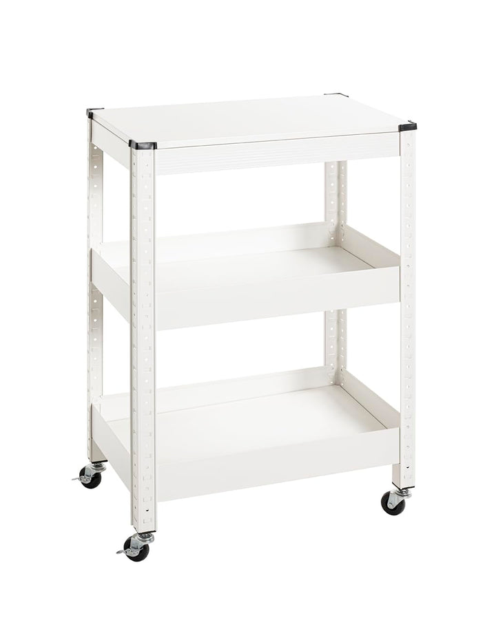 HAKU Möbel Servierwagen, weiss, Metall - Masse: B 50 x H 75 x T 32 cm, Style: Modern, Weiß
