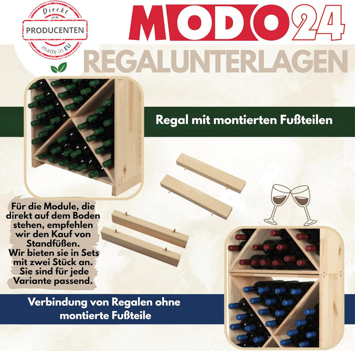 Flaschenregal mit Auszugsböden, Weinregal Massivholz für 30 Flaschen, Weinschrank, Modulares Weinstä