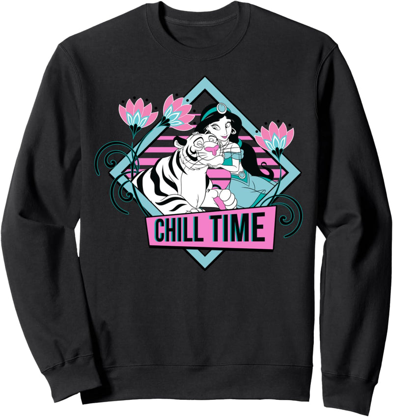 Disney Aladdin Jasmine And Rajah Chill Time Portrait Sweatshirt