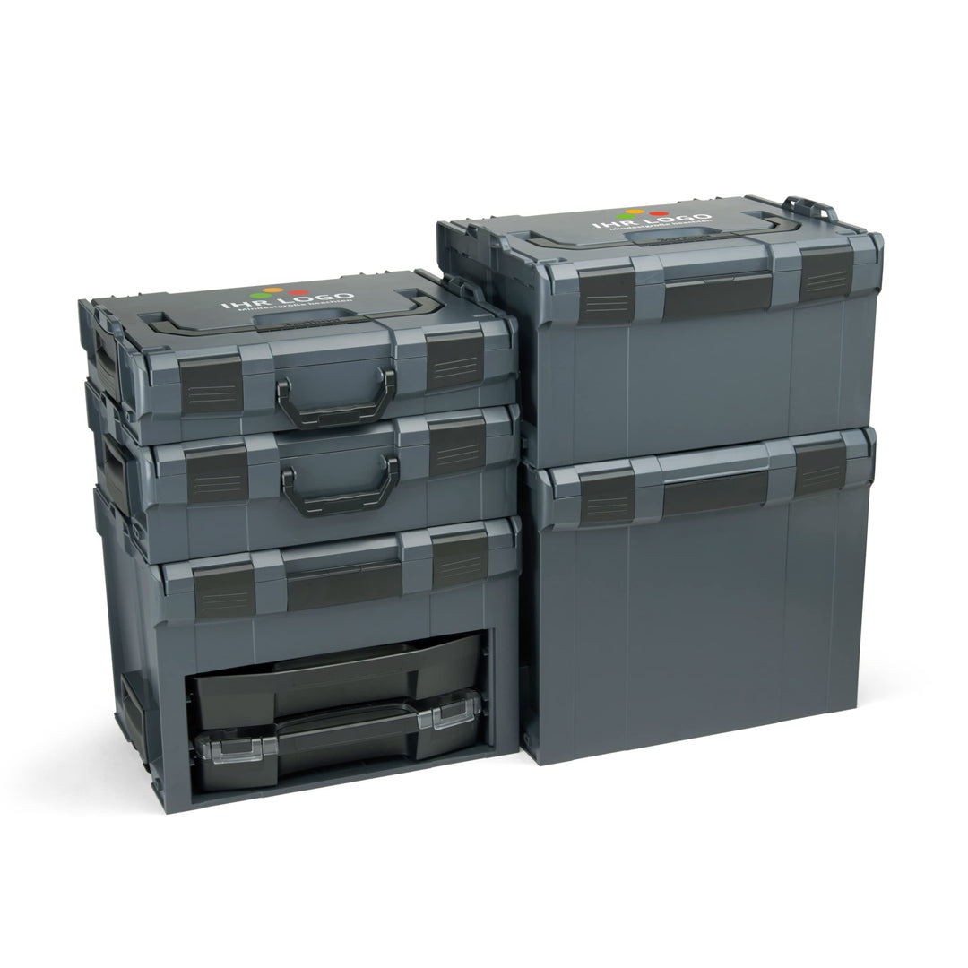 L-BOXX Sortimo L-Boxx Anthrazit Werkzeugkoffer Set anpassbar mit Ihrem Logo | LBOXX 102 LBOXX 136 LB