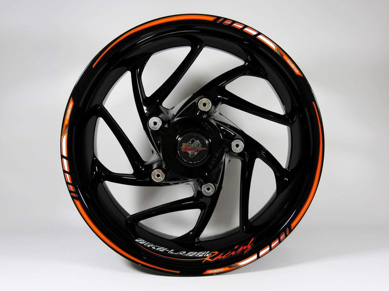 Felgenrand Aufkleber Orange-Black 17 Zoll kompatibel für KTM 710028