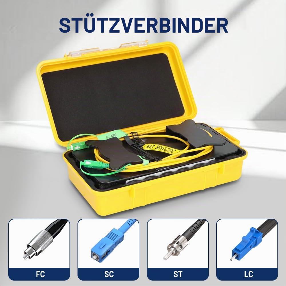 Uadme Glasfaserkabel, OTDR Launch Cable Box, Glasfaser-Kabel SC/APC auf SC/APC Simplex Singlemode 9/